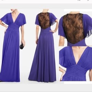 Purple bcbg long gown size XS